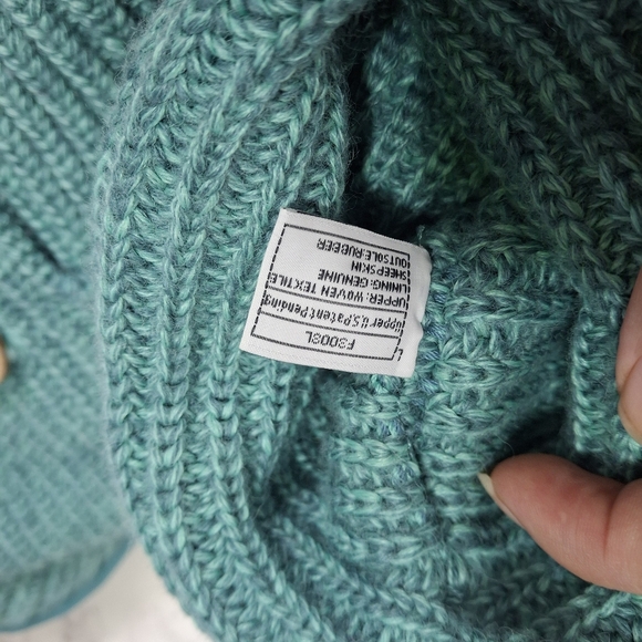 Teal Knit Button UGG Boots - Picture 6 of 11